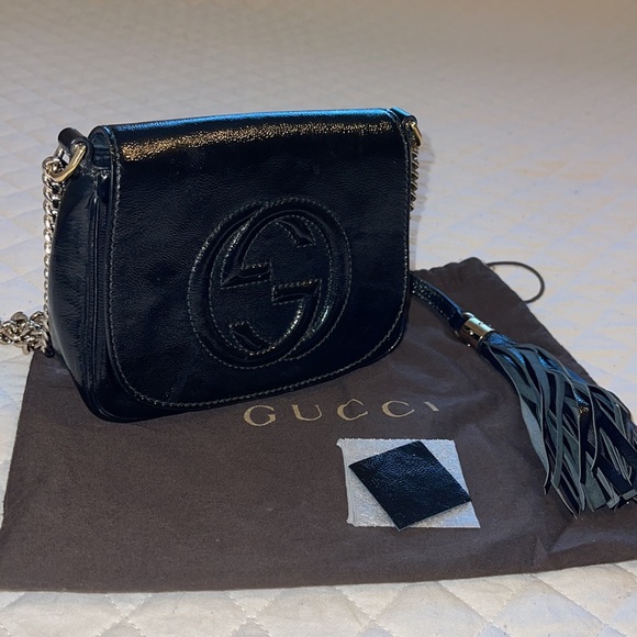Gucci Soho Patent Leather Crossbody Chain Bag - Picture 7 of 11